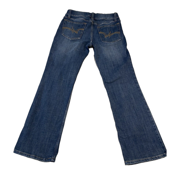 Wrangler Womens Boot Cut Jeans Size 3 Mid Rise Dark Denim Cowgirl Western Y2K - Picture 2 of 13
